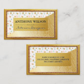 Glitter Confetti | Polka Dots |Houtkorrels Visitekaartje (Voorkant / Achterkant)