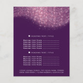 Glitter Confetti Prices Flyer Paars roze (Achterkant)