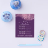 Glitter Confetti Prices Flyer Paars roze (Enkel)