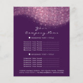 Glitter Confetti Prices Flyer Paars roze (Voorkant)