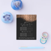 Glitter Confetti Prices Koper Roos Gold Black Flyer (Enkel)