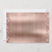 Glitter confetti quinceanera uitnodiging (Achterkant)