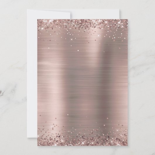 Glitter confetti quinceanera uitnodiging (Achterkant)