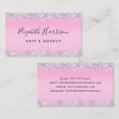 Glitter Confetti Roze Visitekaartje (Voorkant / Achterkant)