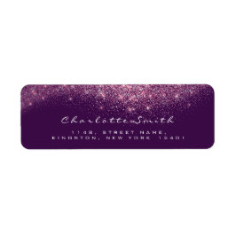 Glitter Confetti RSVP Paars Roze Violet Etiket