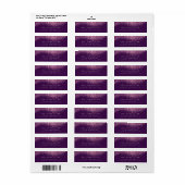 Glitter Confetti RSVP Paars Roze Violet Etiket (Full Sheet)