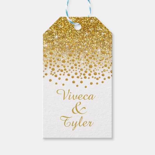 Glitter Confetti Shower | goudwit Cadeaulabel (Voorkant)
