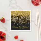 Glitter Confetti Shower | goudzwart Servetten (Insitu)