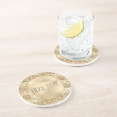 Glitter Confetti Sparkle Zandsteen Onderzetter (Zijkant)