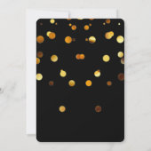 Glitter Confetti Sparkles Black Bachelorette Kaart (Achterkant)