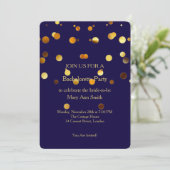 Glitter Confetti Sparkles Blue Bachelorette Kaart (Staand voorkant)