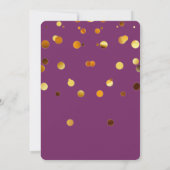 Glitter Confetti Sparkles Paars Bachelorette Kaart (Achterkant)