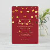 Glitter Confetti Sparkles Red Bachelorette Kaart (Staand voorkant)