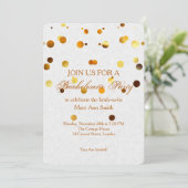 Glitter Confetti Sparkles White Bachelorette Kaart (Staand voorkant)