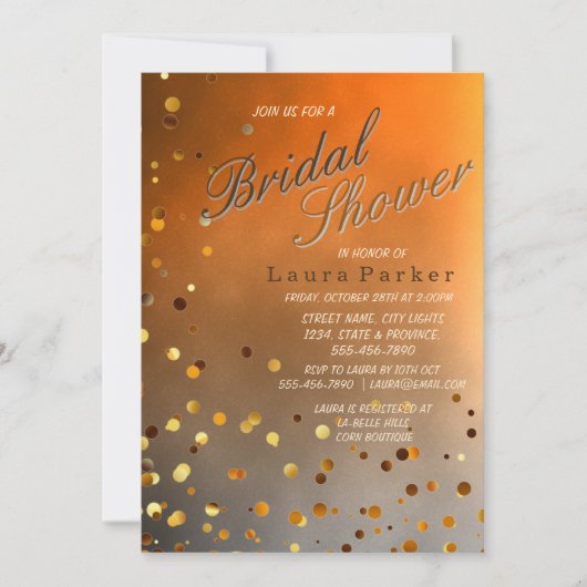 Glitter Confetti sunset Vrijgezellenfeest Weddensc Kaart (Voorkant)