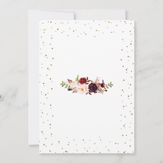 Glitter Confetti Weddenschap Kaart (Achterkant)