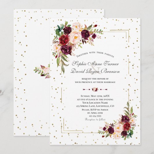 Glitter Confetti Weddenschap Kaart (Voorkant / Achterkant)