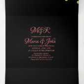 Glitter Confetti Wedding Drieluik Uitnodiging (Binnenkant midden)