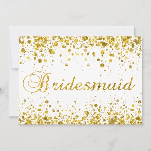 Glitter Confetti | Wees mijn Bridesmaid Kaart (Voorkant)