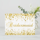 Glitter Confetti | Wees mijn Bridesmaid Kaart (Staand voorkant)