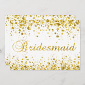 Glitter Confetti | Wees mijn Bridesmaid Kaart (Voorkant / Achterkant)
