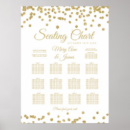 Glitter Confetti White Poster