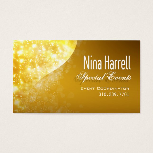 "Glitter" - Coördinator Event Planner Visitekaartjes (Voorkant)