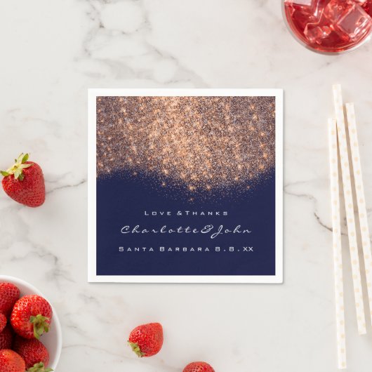 Glitter Copper Blue Navy White Servet (Insitu)