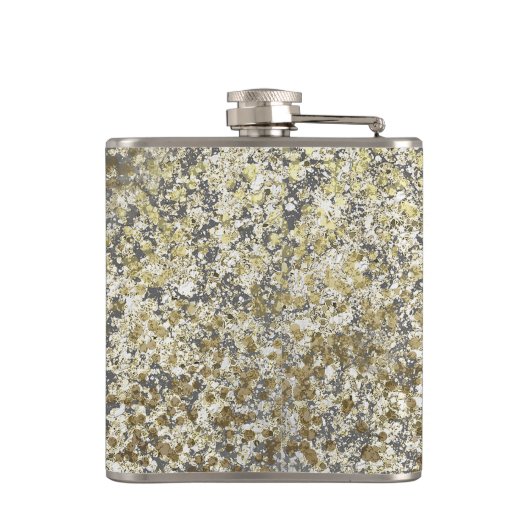 Glitter Crackle Moderne Chic Glam Sparkle Heupfles (Achterkant)
