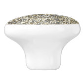 Glitter Crackle Moderne Chic Glam Sparkle Keramische Knop (Zijkant)