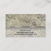 Glitter Crackle Moderne Chic Glam Sparkle Visitekaartje (Achterkant)