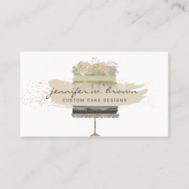 Glitter crème Floral Cake Bakery Dessert Visitekaartje