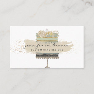 Glitter crème Floral Cake Bakery Dessert Visitekaartje