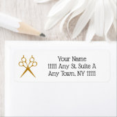 Glitter Crossed Scissors Hairdresser/Barber Etiket (Insitu)