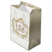 Glitter Crown & Floral Lijst Medium Cadeauzakje (Voorkant Gekanteld)