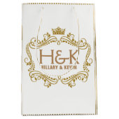 Glitter Crown & Floral Lijst Medium Cadeauzakje (Voorkant)