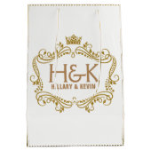 Glitter Crown & Floral Lijst Medium Cadeauzakje (Achterkant)