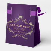 Glitter Crown Lijst Paarse achtergrond Bedankdoosjes (Achterkant)