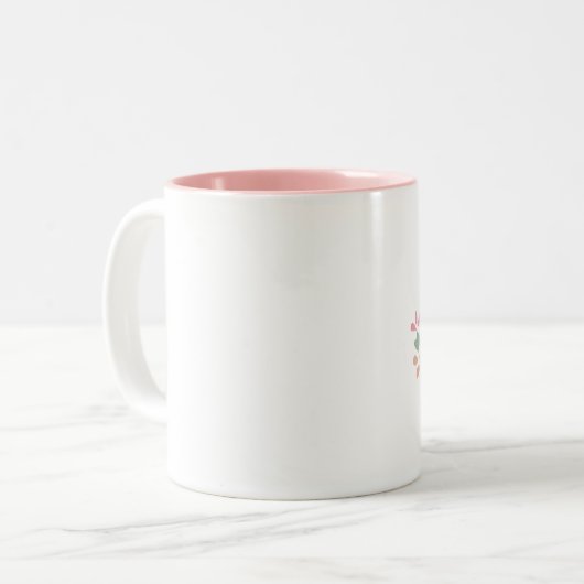 Glitter Crown Monogram Tweekleurige Koffiemok (Voorkant links)