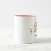 Glitter Crown Monogram Tweekleurige Koffiemok (Center)