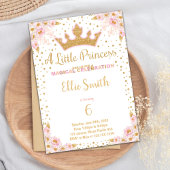 Glitter Crown Party Uitnodigen voor Meisjes Kaart