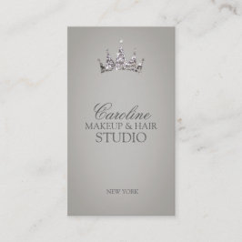 Glitter Crown Symbol Makeup & Hair Stylist Card Visitekaartje