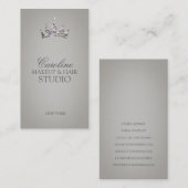 Glitter Crown Symbol Makeup & Hair Stylist Card Visitekaartje (Voorkant / Achterkant)