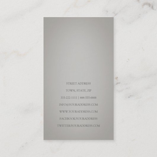 Glitter Crown Symbol Makeup & Hair Stylist Card Visitekaartje (Achterkant)