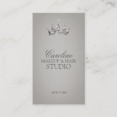 Glitter Crown Symbol Makeup & Hair Stylist Card Visitekaartje (Voorkant)