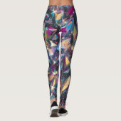 Glitter Crystal Shards Pattern – Sparkling Faceted Leggings (Achterkant)