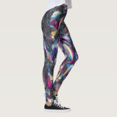 Glitter Crystal Shards Pattern – Sparkling Faceted Leggings (Rechts)
