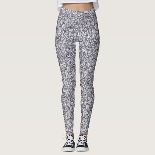 Glitter Crystal Shards Pattern – Sparkling Faceted Leggings (Voorkant)