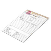 Glitter Cupcake Bakery Sales Form Receive Factuur Notitieblok (Schuin)