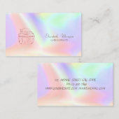 Glitter Cupcake Bakkerij Holographic Visitekaartje (Voorkant / Achterkant)